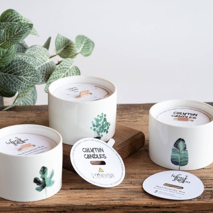 Fernery Designs - Wholesale Candle Holder - Custom Printed Candle Dust Covers - cotton wick2