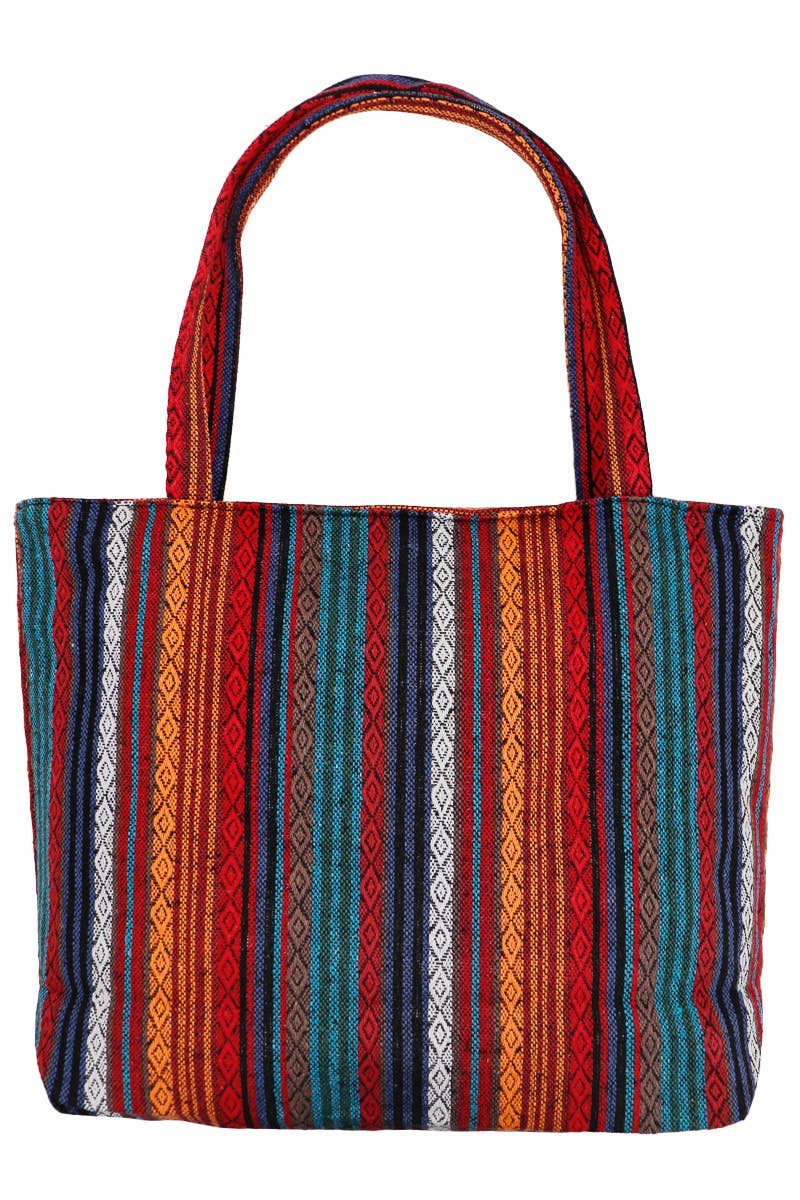 ASSORTED Navajo Baja Tribal Woven Canvas Tote Bag for wholesale on Faire4
