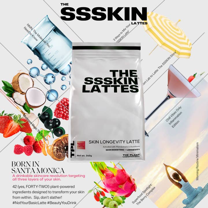 The SSSKIN Lattes - Wholesale Powdered Health Drink - Pink Berry SSSKIN Latte3