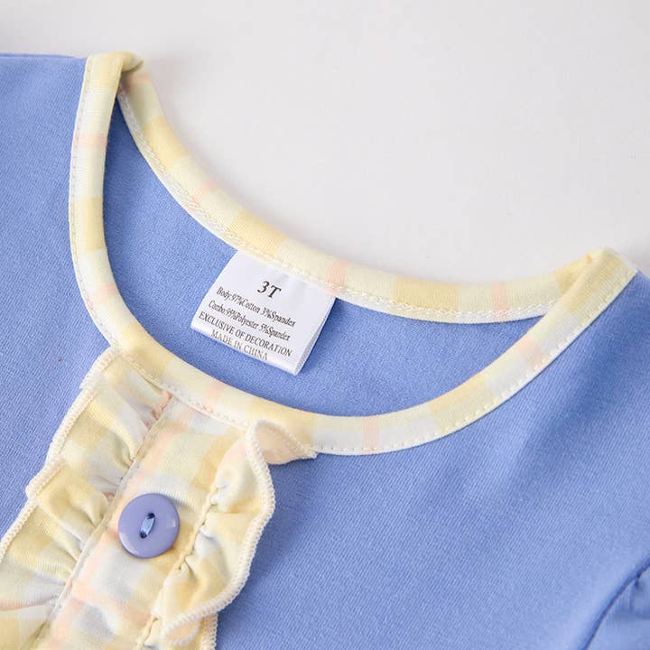 Auraquise - Wholesale Dress - Kids - Girls Back To School Crayon Applique Short Sleeve Dress