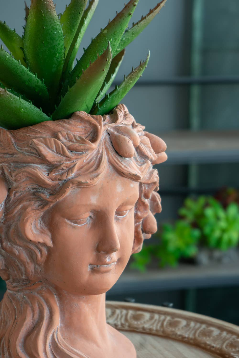 A&B Home Group Inc. - Wholesale Plant Pot - 8x9x11.5" Grecian Muse Cement Planter4