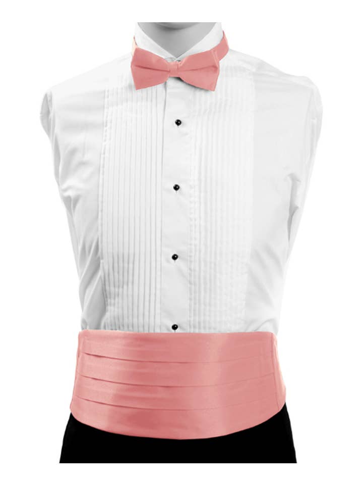 Selini New York - Wholesale Suit Set - Men's - Men's Poly Satin Bow Tie and Cummerbund Sets