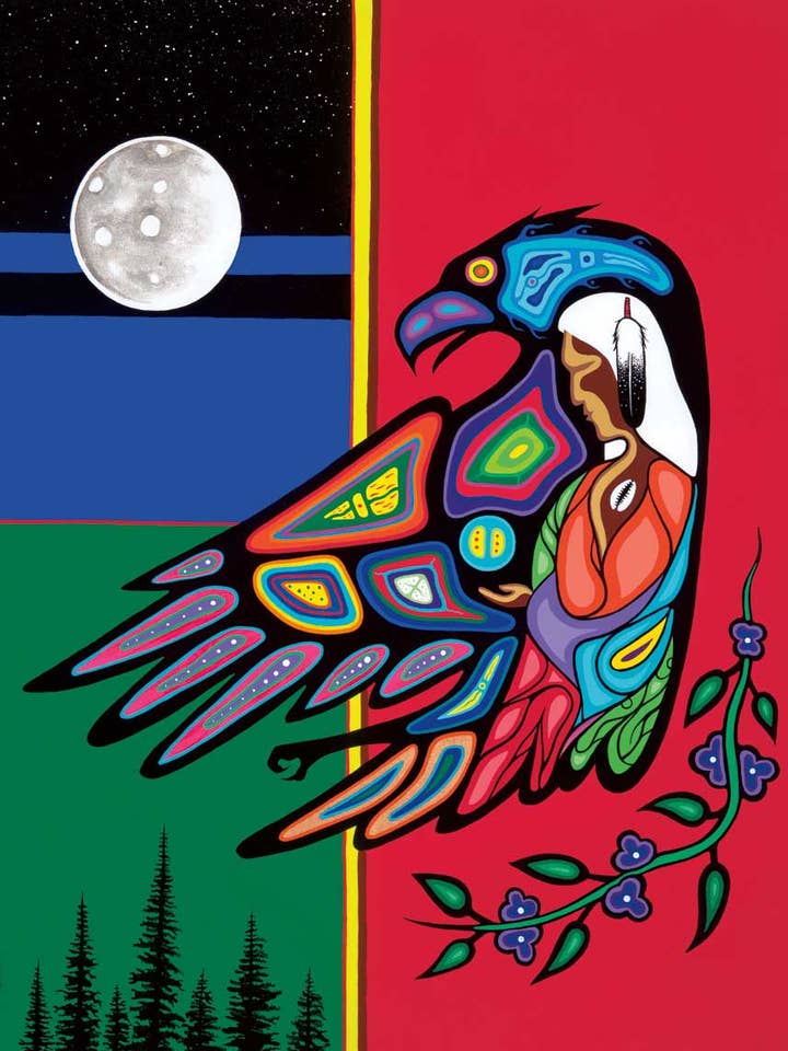 Strength Of An Eagle Wom by Artist Jeffery Red George for wholesale by Indigenous Puzzles and Art