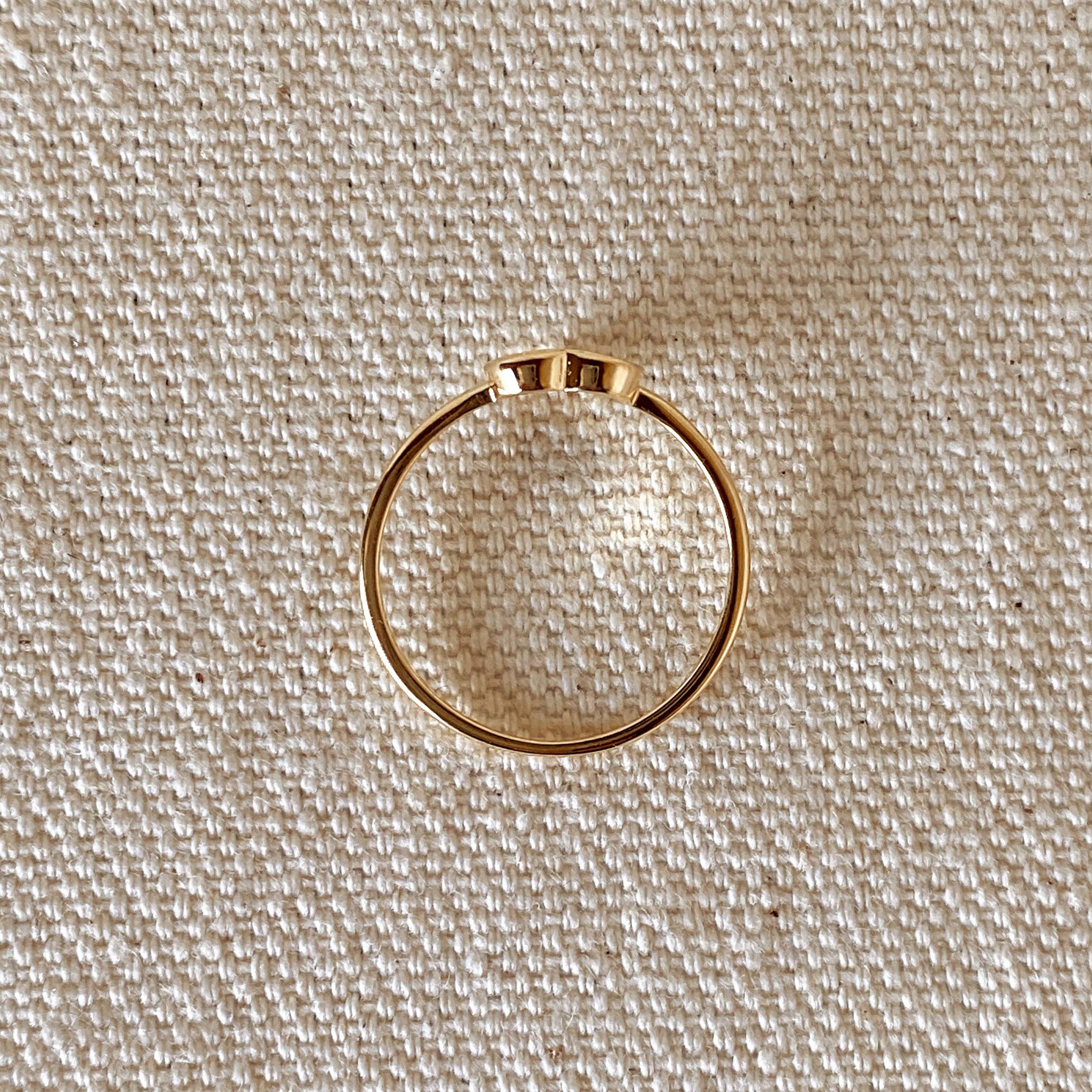 GoldFi - Wholesale Multi-Stone Ring - 18k Gold Filled Dainty Cubic Zirconia Heart Ring2