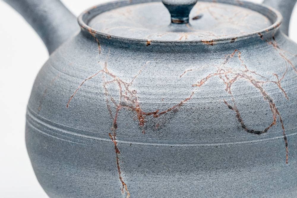 Tezumi - Vente Théière - Kyusu japonais - 藤田徳太 Fujita Tokuta - Théière Mogake Tokoname grise - 300 ml7