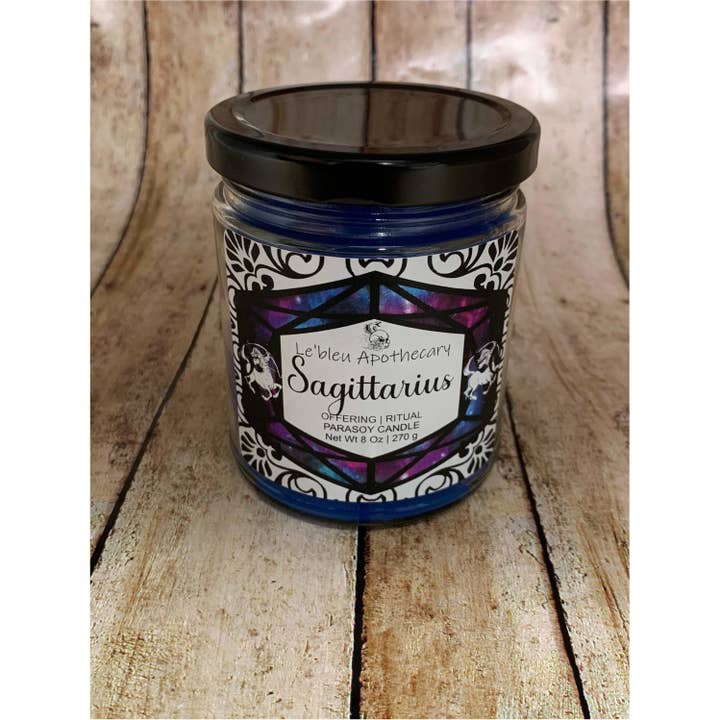 Sagittarius Zodiac Candle for wholesale by Le’bleu Apothecary