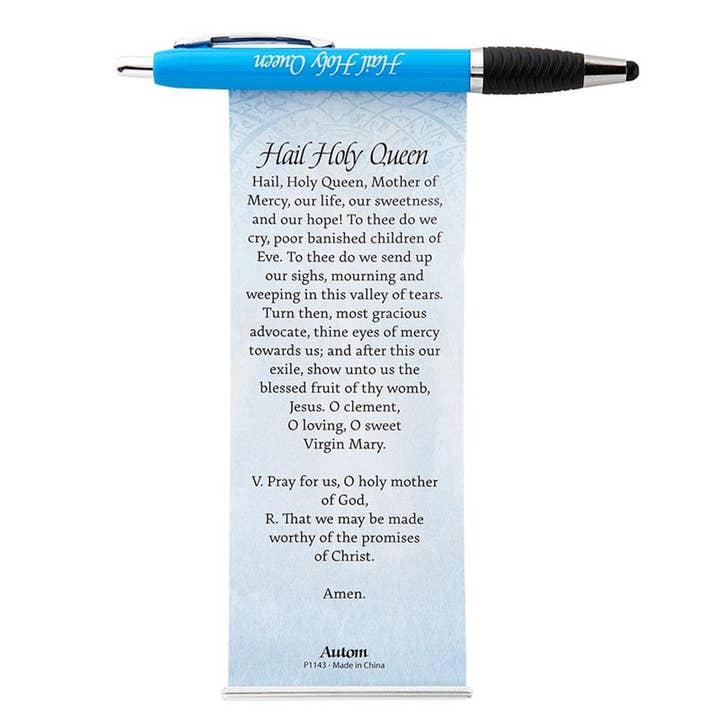 SAN JUDITAS RELIGIOUS ARTICLES - Wholesale Pen - BLESSED MOTHER BANNER PEN -HAIL HOLY QUEEN2