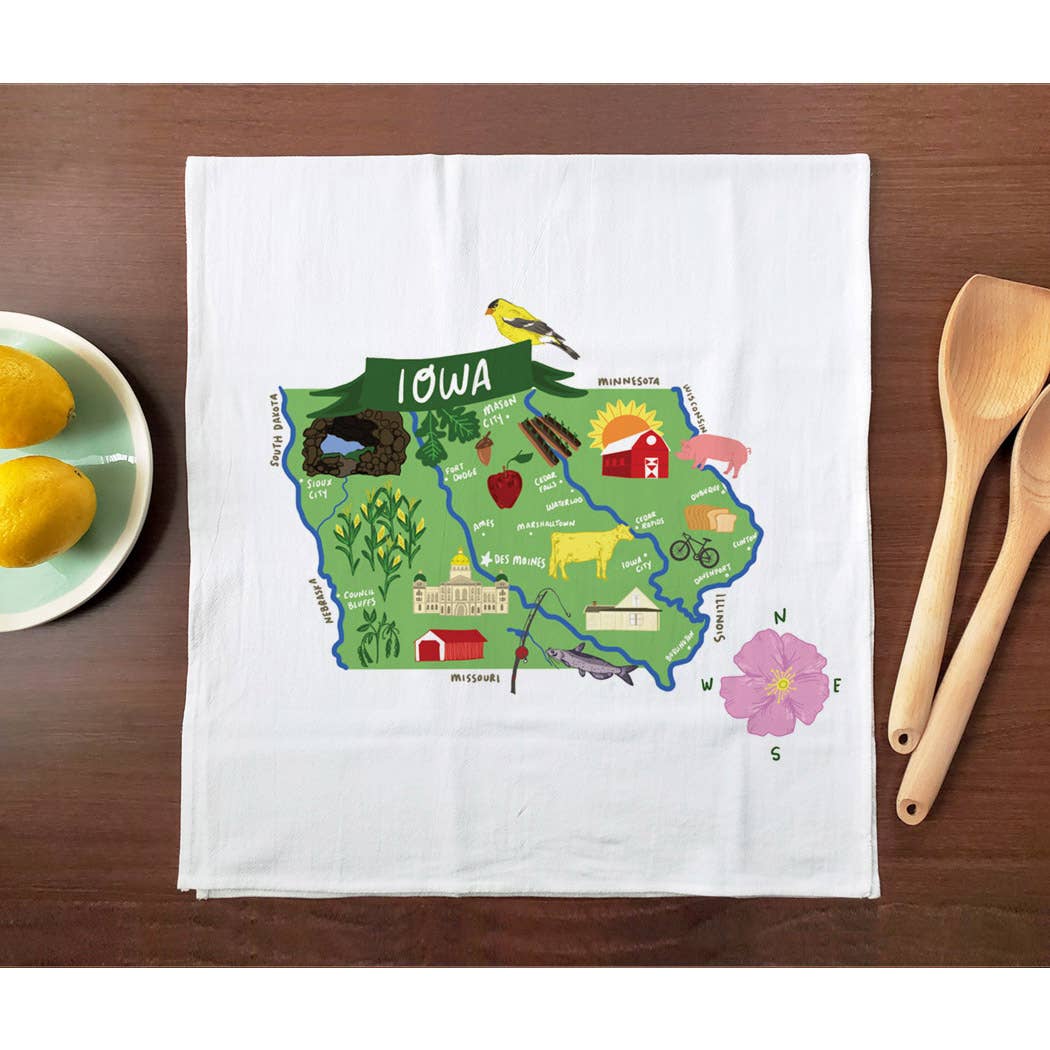 Allport Editions – Engroshandel Viskestykke – Hej USA håndklædeserie - ALLE 50 STATER HER!15