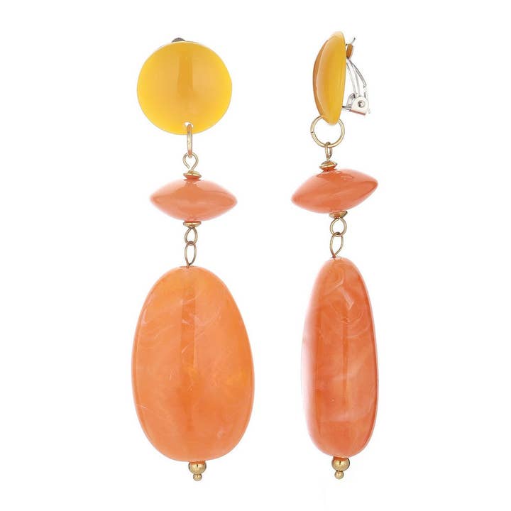 BELLE MISS - Wholesale Clip-On Earrings - Uzima clip-on earrings in stainless steel