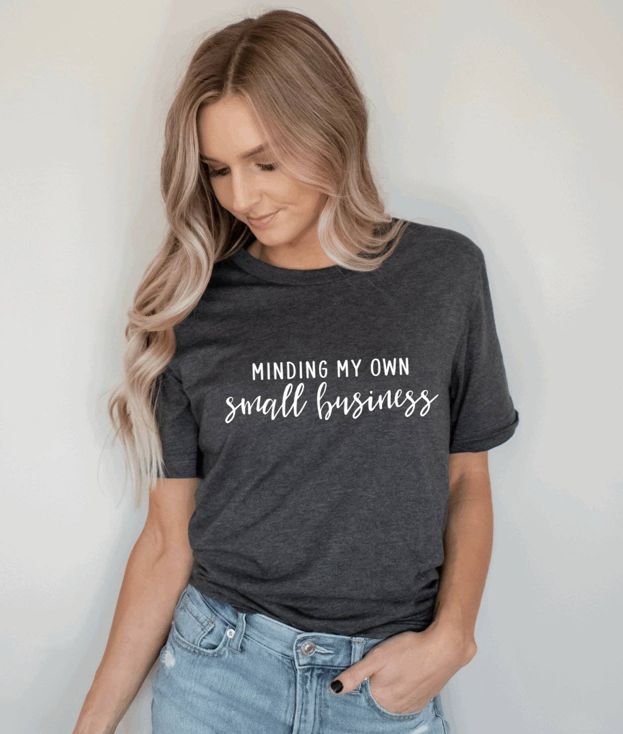 Quality Time Designs Co - Wholesale Screen Printed T-Shirt - Women's - Minding My Own Small Business- Boss Babe T-Shirt2