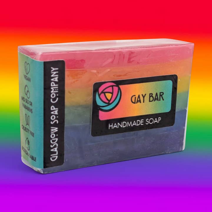 Gay Bar Handmade Soap Slice 120g for wholesale by Glasgow Soap Company Ltd