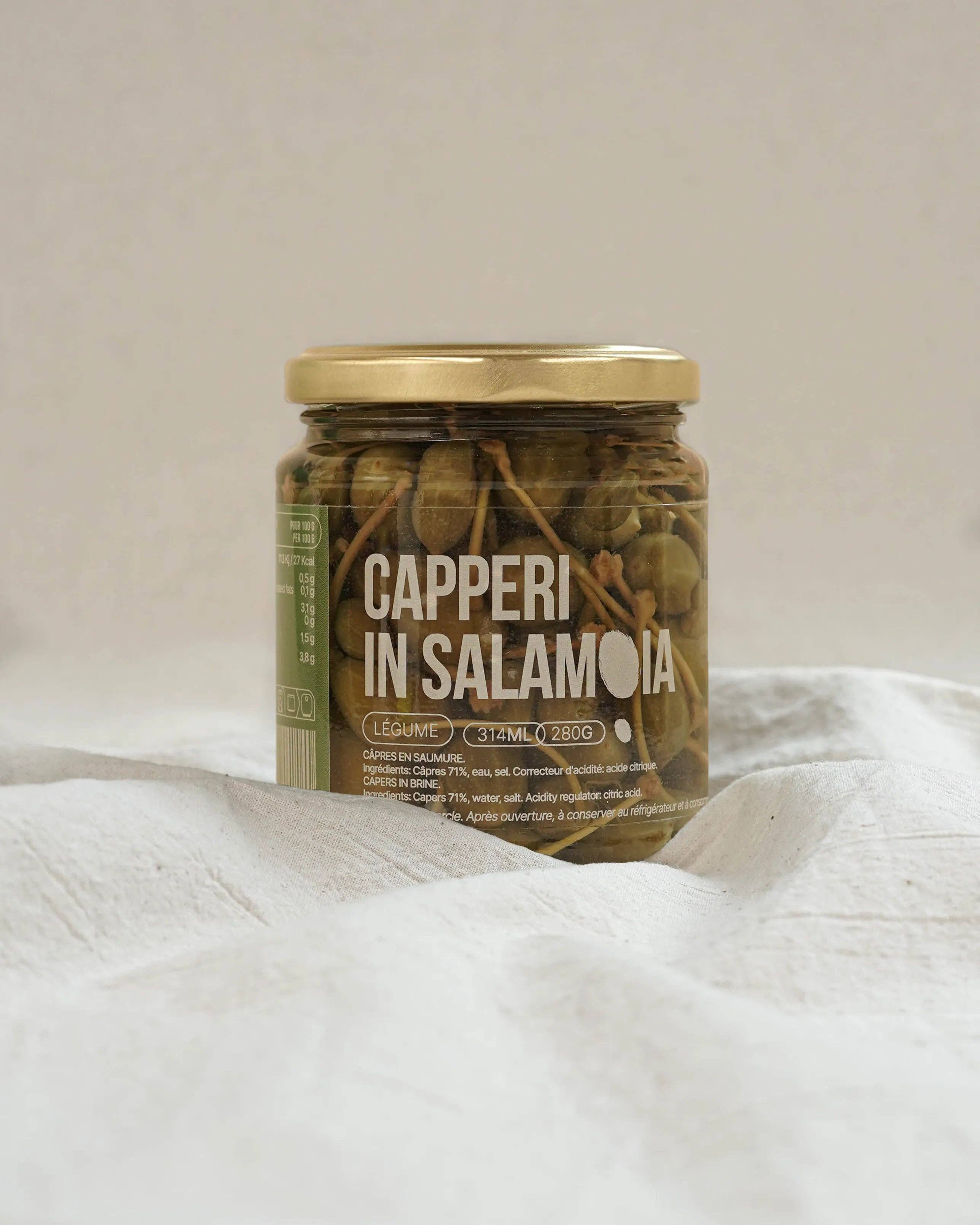 OLIO DI SERRA - Wholesale Olives - Capers in brine with stem - Capperi in salamoia (280g)4