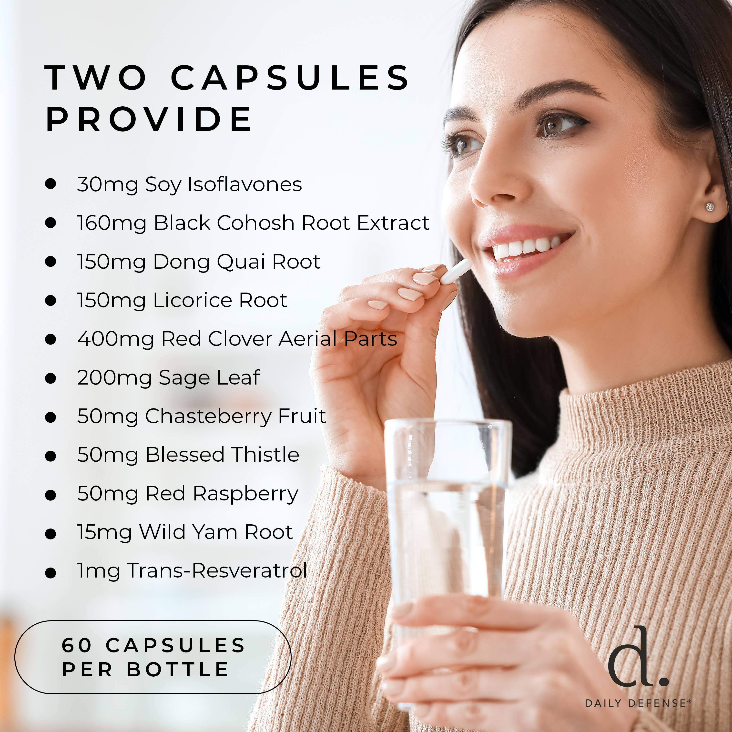 DAILY DEFENSE - Wholesale Oral Supplement/Vitamin - MENOPAUSE SUPPORT Hormone Balance Formula For Women4