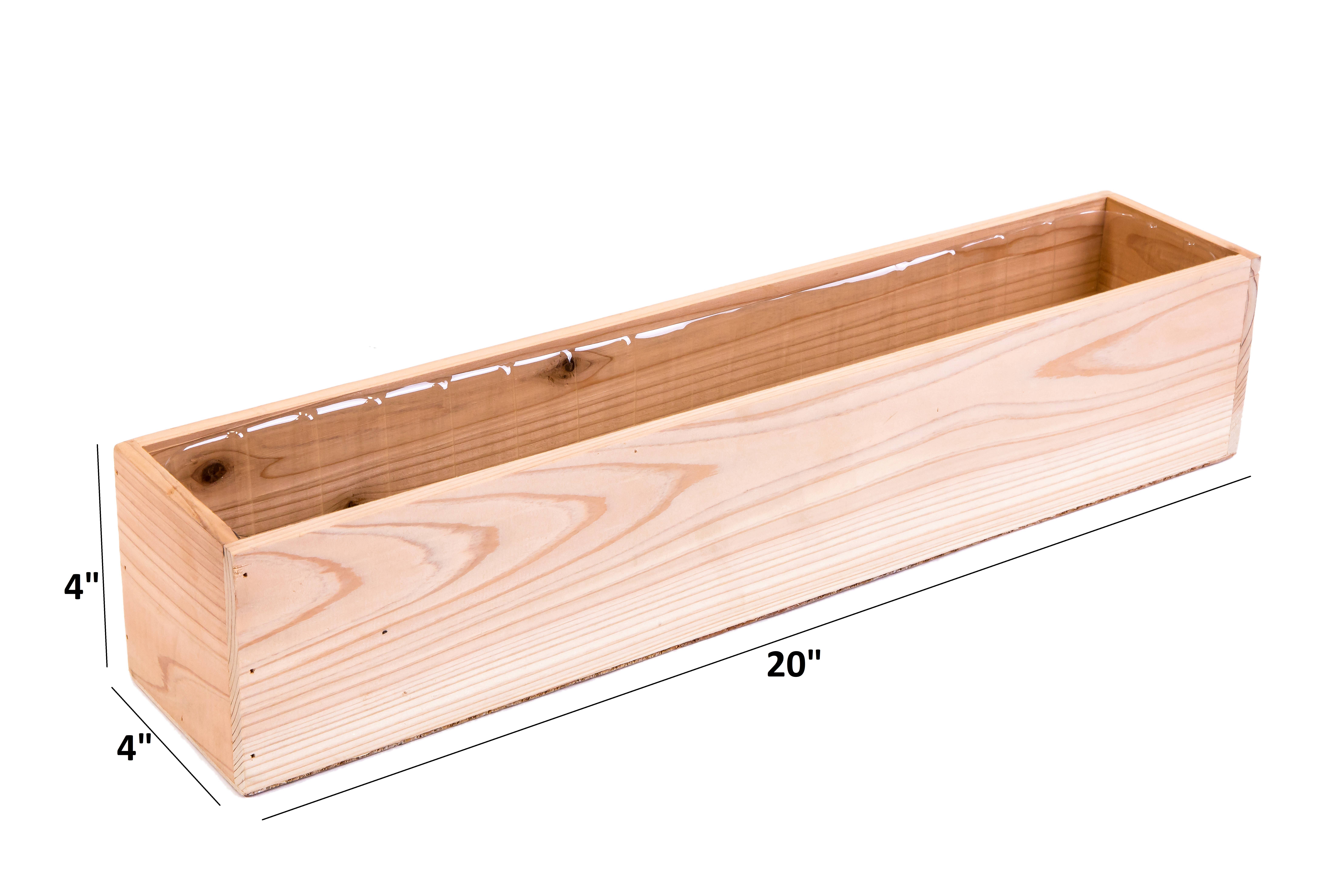 UNIMIX FLORAL - Wholesale Planter Box - Wood Planters/Containers 20"x4"2