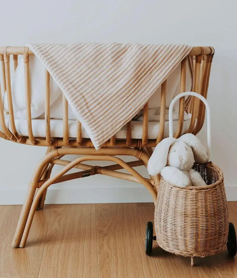 Manufacture des bébés français – Cobertor de cama - Crianças e bebés por atacado – Cobertor listrado caramelo1