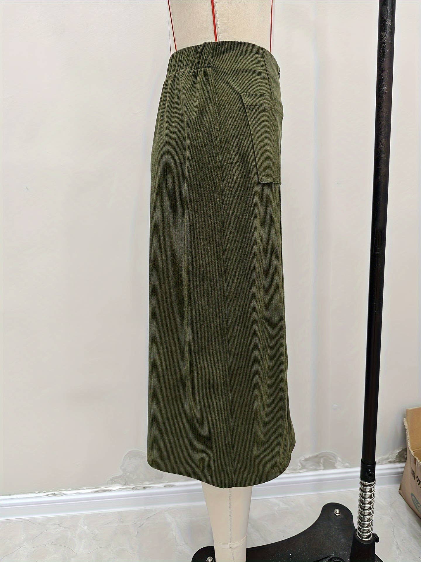 Utility Midi Skirt Women Military Green N5A299 for wholesale on Faire5