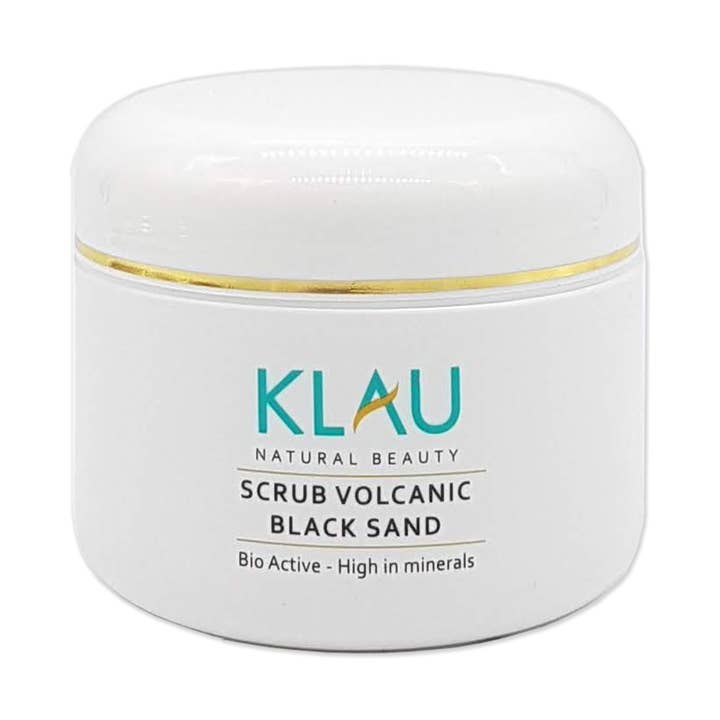 KLAU Skrub Vulkanisk Sort Sand 200 ml - Bio Aktiv - Mineral for engroshandel hos Klau Beauty S.L.