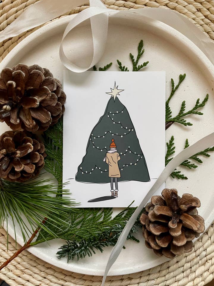 O Christmas Tree Greeting Card for wholesale by Lauren Amy Design