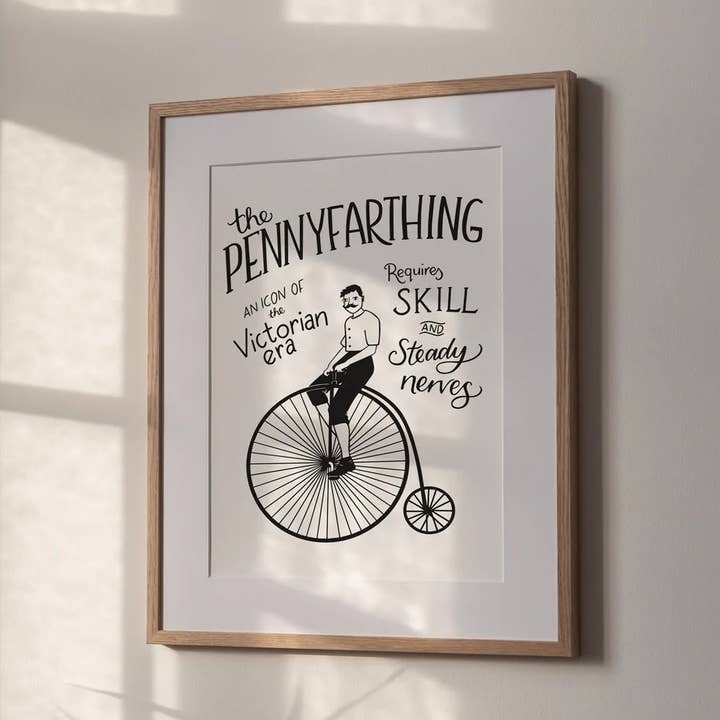 Impression artistique The Pennyfarthing A4 pour la vente par Hunter Paper Co.