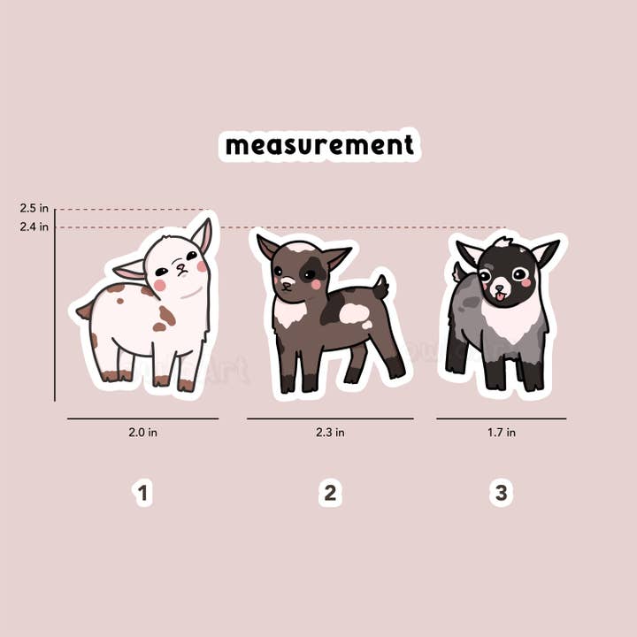 owloArt - Wholesale Sticker - Dwarf Goat Sticker (Waterproof)