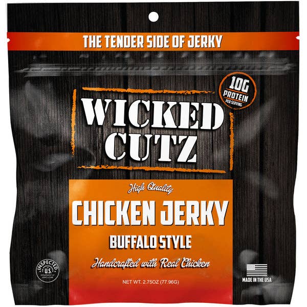 L&F Universal Goods – wholesale Jerky – WICKED CUTZ CHICKEN JERKY 8/2.8OZ BUFFALO0