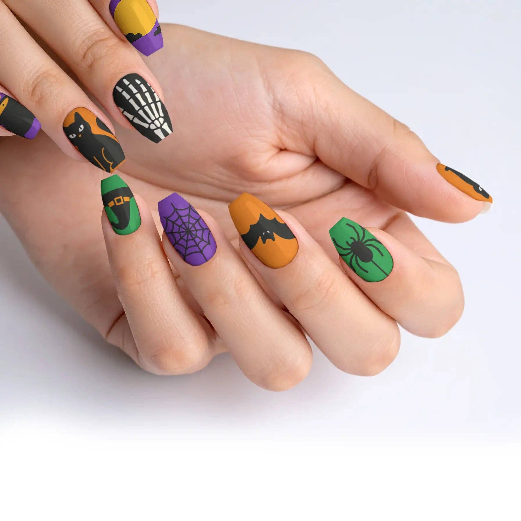 FYNE BODY - Wholesale Press-on/fake nails - Eclipse Enchantment Black Halloween Press-On Nails55