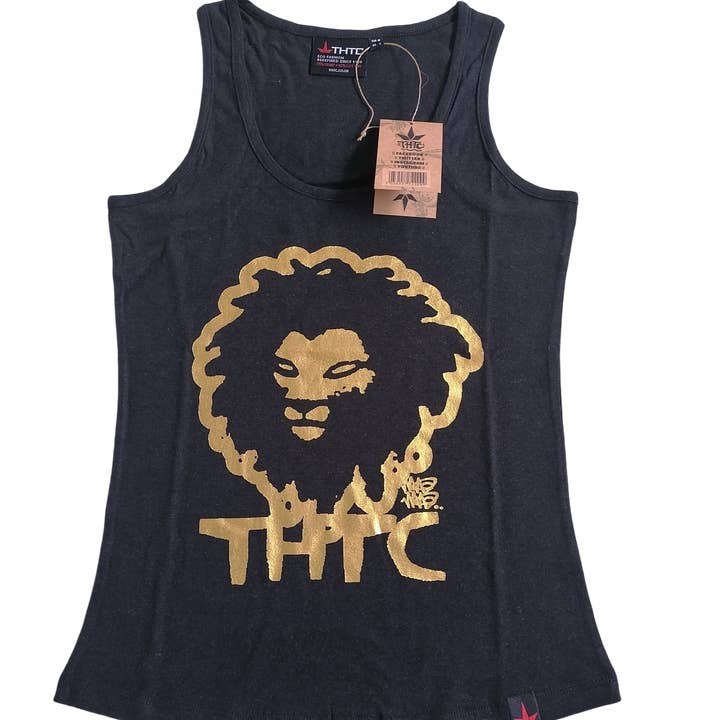Gold Lion Women's Hemp Tank Top for wholesale by THTC (The Hemp Trading Company)