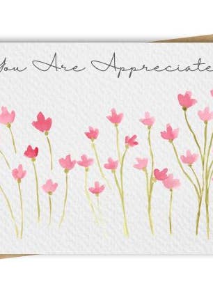 You Are Appreciated Thank You Card Includes Kraft Envelope for wholesale by Paper Kuts