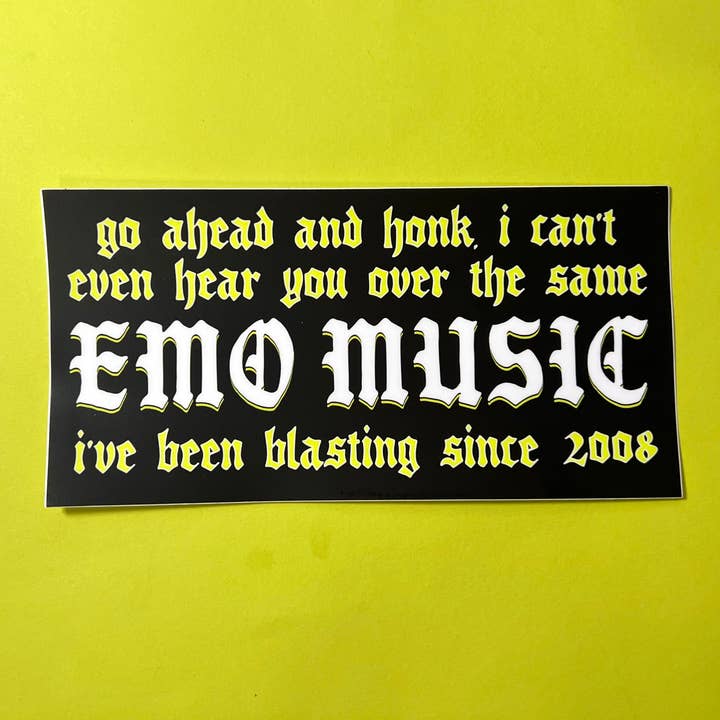 Adhesivo para parachoques Emo Music para venta al por mayor de Seventh Eclectic