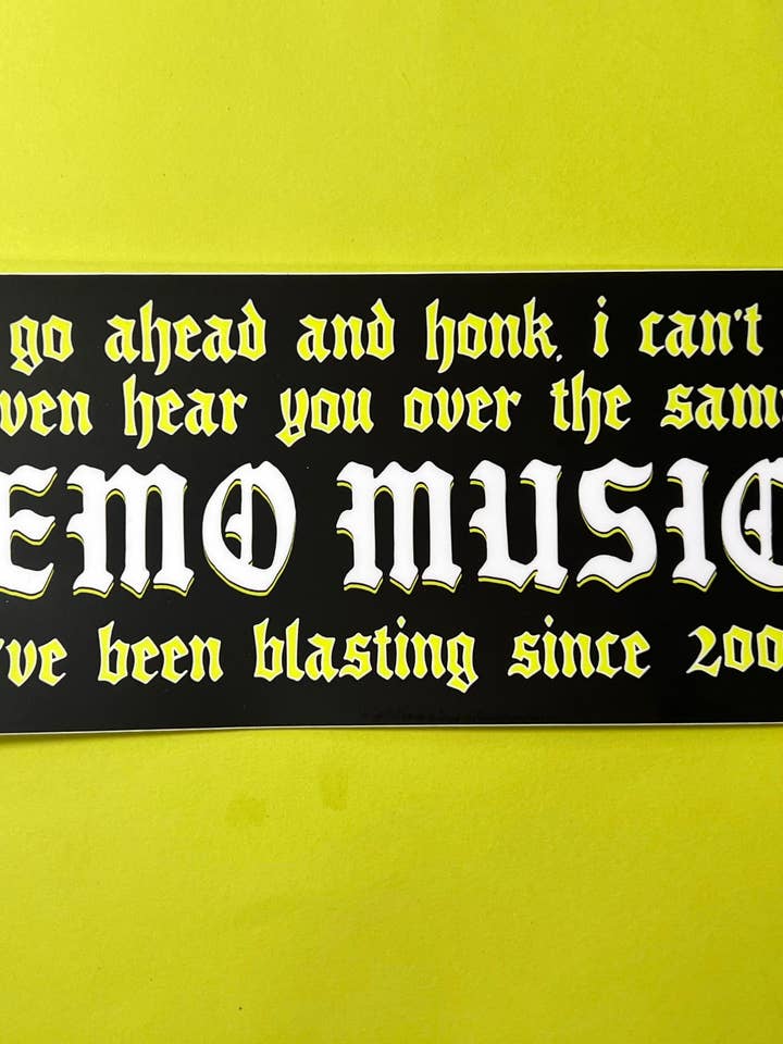 Adhesivo para parachoques Emo Music para venta al por mayor de Seventh Eclectic