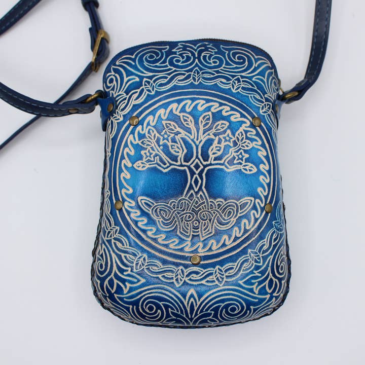 Sunflower Handmade leather inc - Wholesale Crossbody Bag - Women's - Ay33 tree of life blue crossbody purse