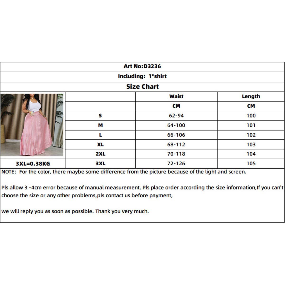 ACCITY - Wholesale Dress - Women's - PLUS SIZE MID-HIGH WAIST PLEATED LONG SKIRT_CWDMD36763