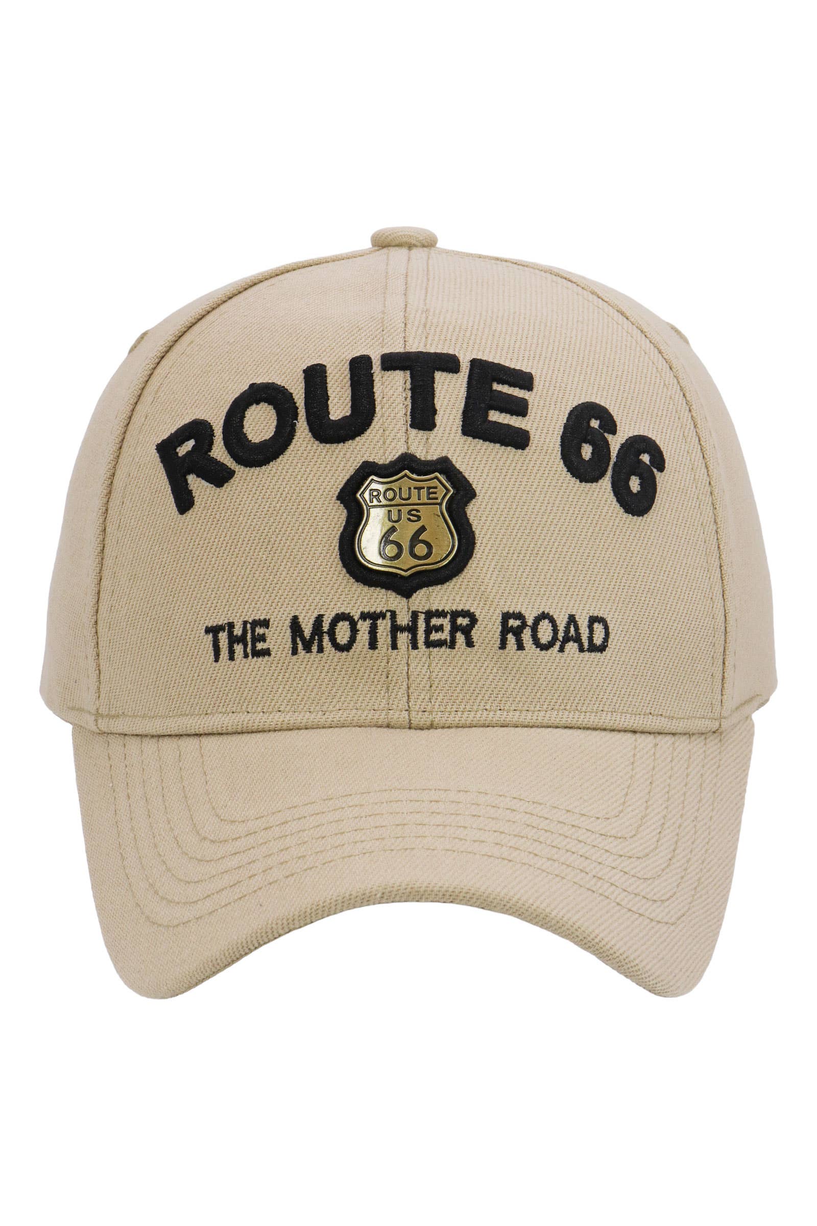 Cap Zone - Wholesale Baseball Cap - Women's - Route 66 Emblem The Mother Road Logo Baseball Cap14