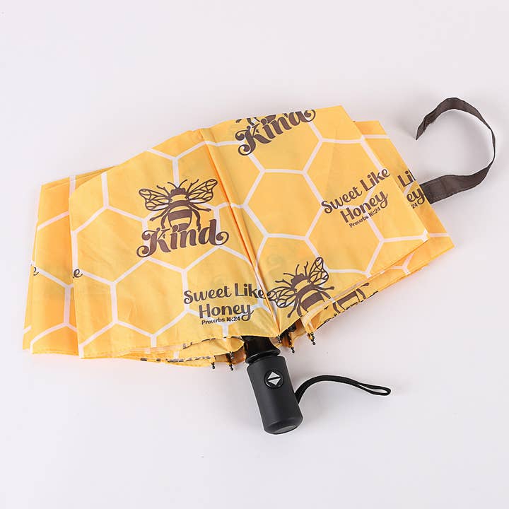 Compact Umbrella - Bee Kind for wholesale by Swanson Christian Products