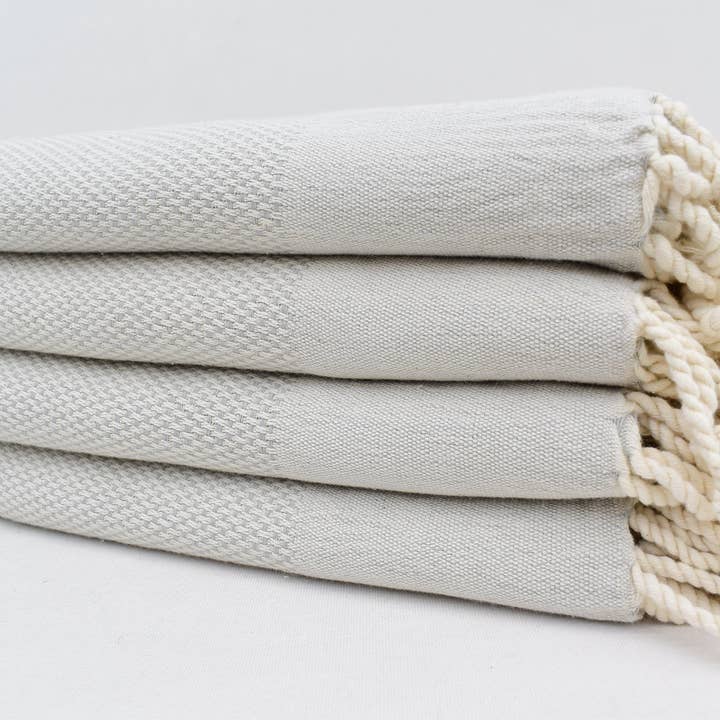 Organic Turkish Towels - Wholesale Hand Towel - Turkish Hand Towel Light Gray Bll-Cfttrfl-Pshkr4