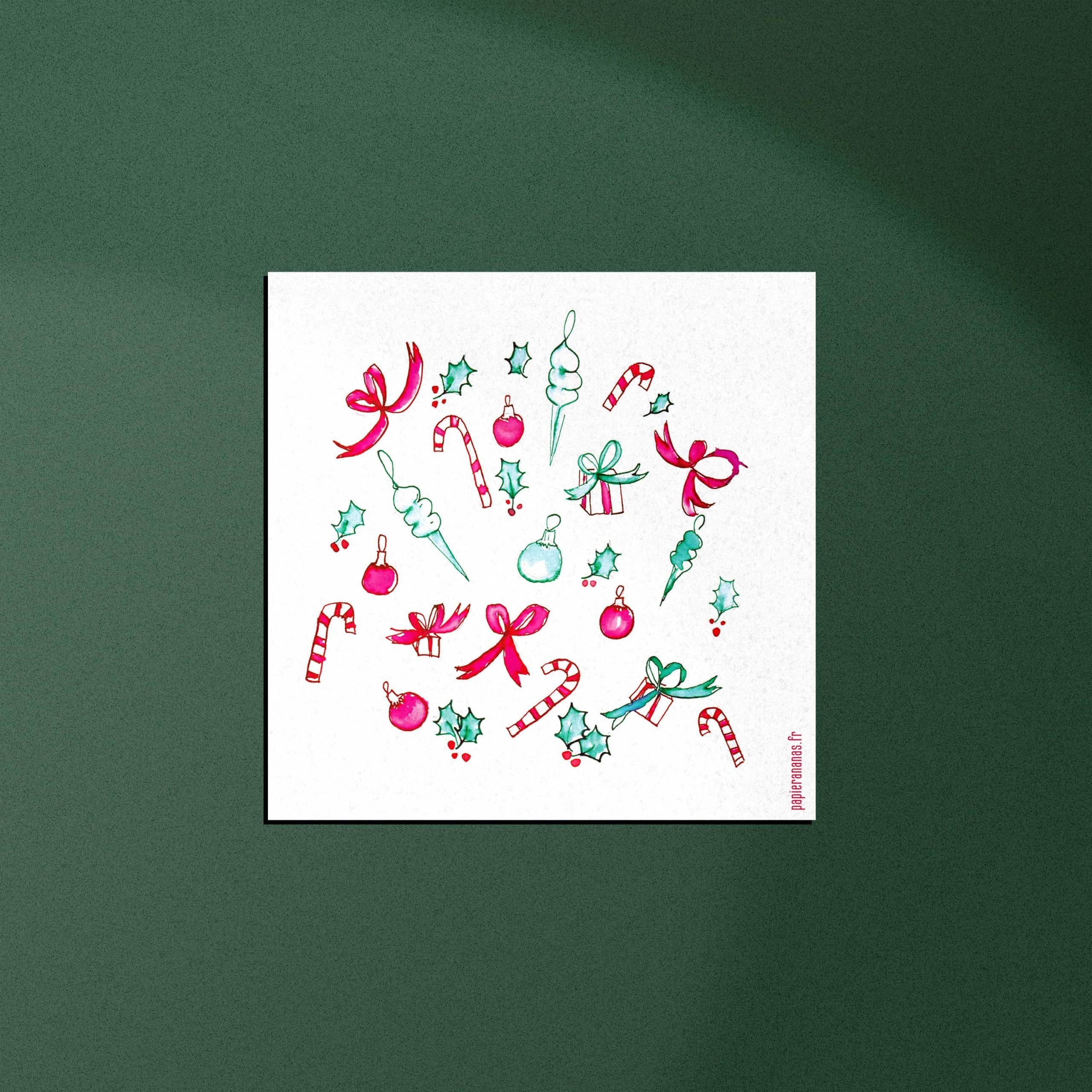 papier ananas – wholesale Christmas card – Christmas variegate0