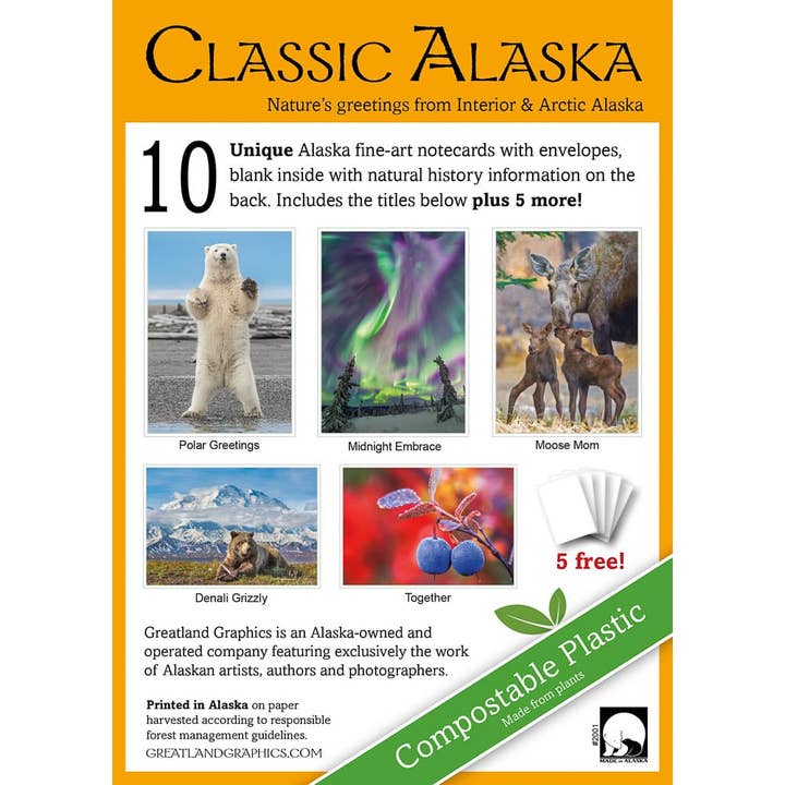 Greatland Classic Alaska Card Pack (10) for wholesale by Greatland Graphics