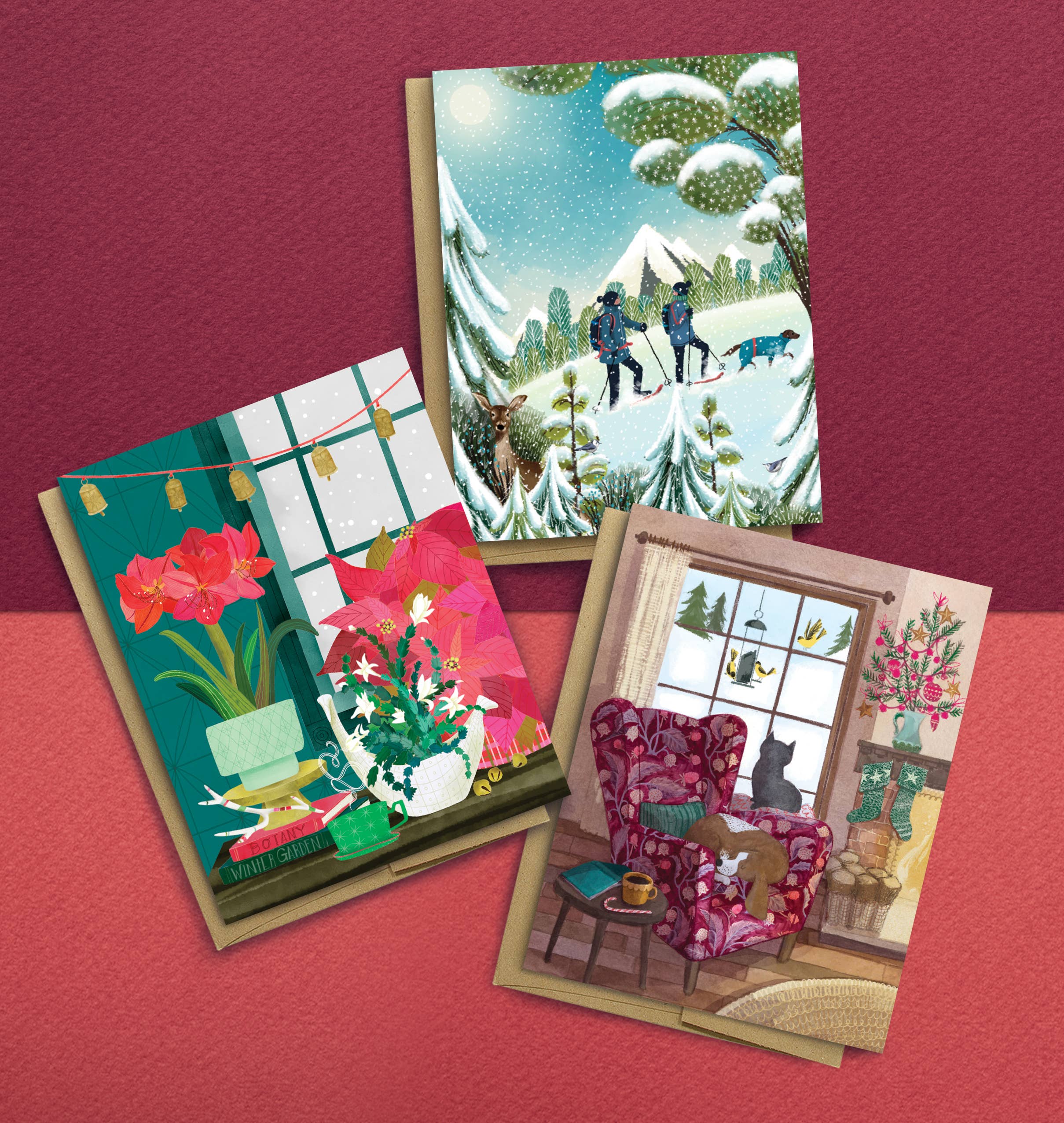 Studio Eleven Papers - Wholesale Christmas Card - Winter Trek Holiday Card2