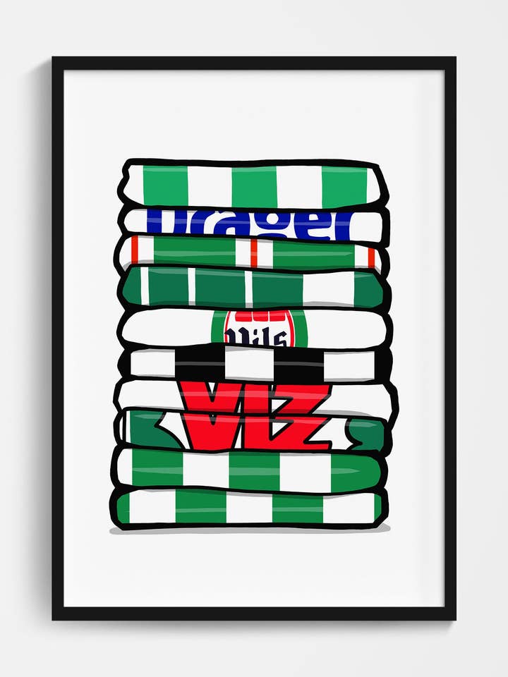 Blyth Shirt Stack Print for wholesale by Football Devotion