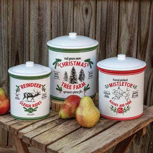 CTW Home Collection - Wholesale Food Storage Container - Set of Three Holiday Storage Containers