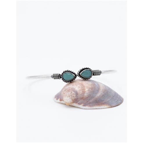 silver Two Stone Drop Bracelet for wholesale on Faire