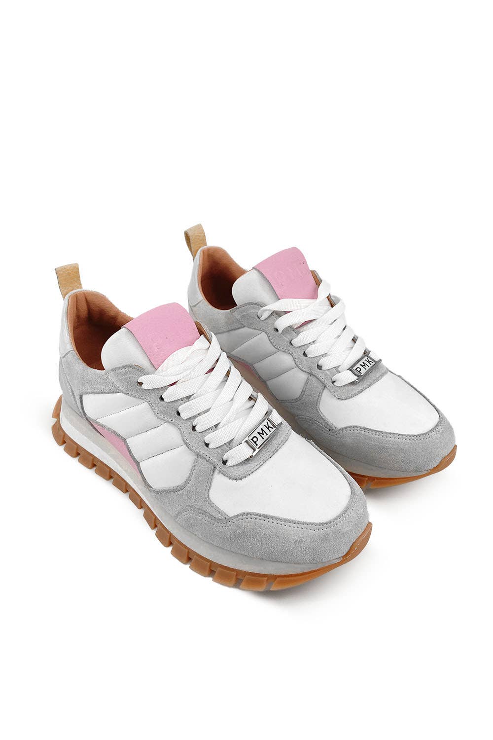 PMK SHOES - Wholesale Lifestyle Sneakers - Women's - Mule - Pink - Handmade Cow Leather Sneakers10