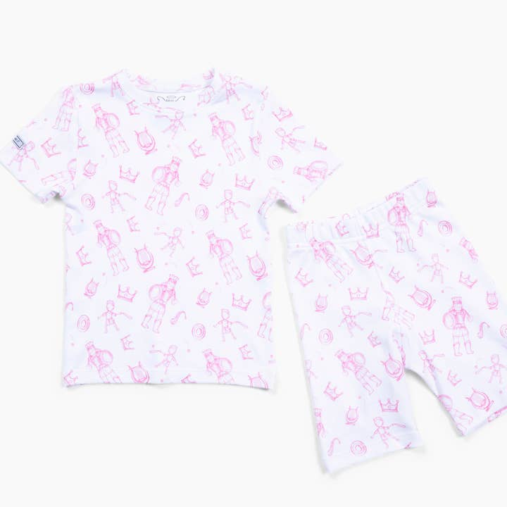 Holy Pals - Vente Haut et bas de pyjama – enfant - Ensemble pyjama rose David & Goliath