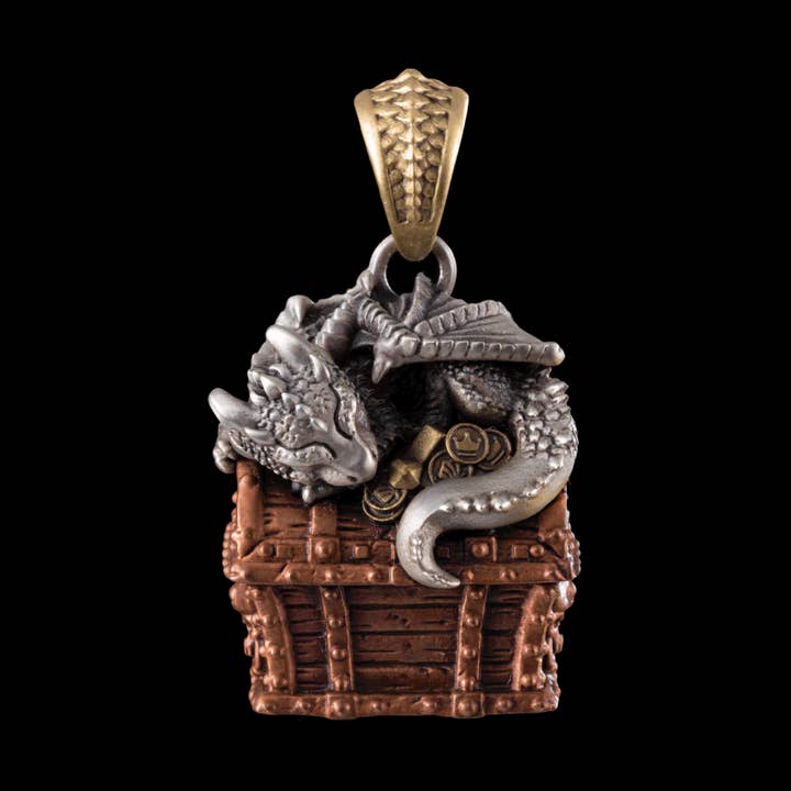 Coppertist.wu - Wholesale Individual Charm/Pendant - Dragon Treasure Chest Pendant6