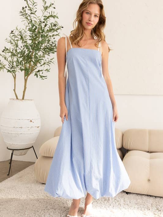 Vestido longo maxi com alças finas – fluido e confortável por atacado de Heyson