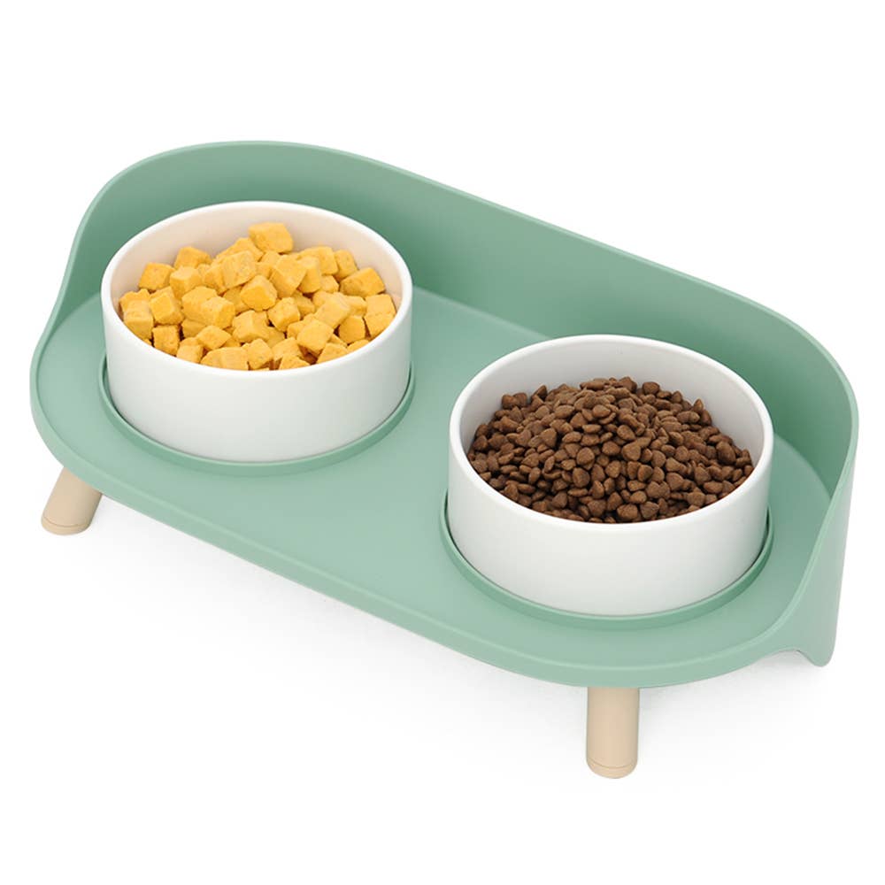 Pet Wiz – wholesale Pet bowl – Cat/dog – Raised Double Bowls with Splash Proof Guard3