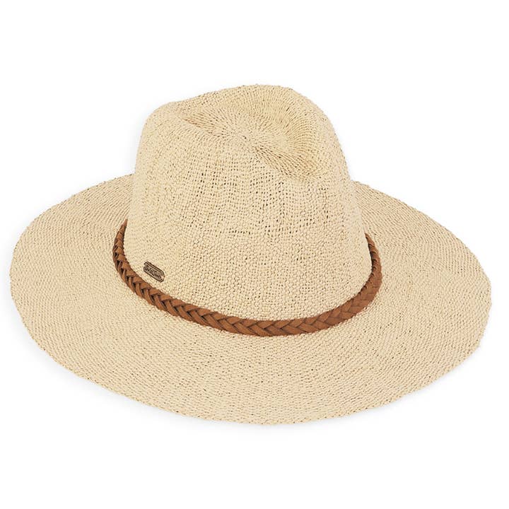 Naturel, Toyo Safari, Bord 3" pour la vente par Headwear & Handbag Collections by Sun 'N' Sand