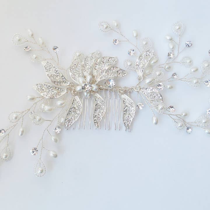 Floral Spray Haarkamm Hochzeit Kopfbedeckung für den Großhandel von Dalfiya