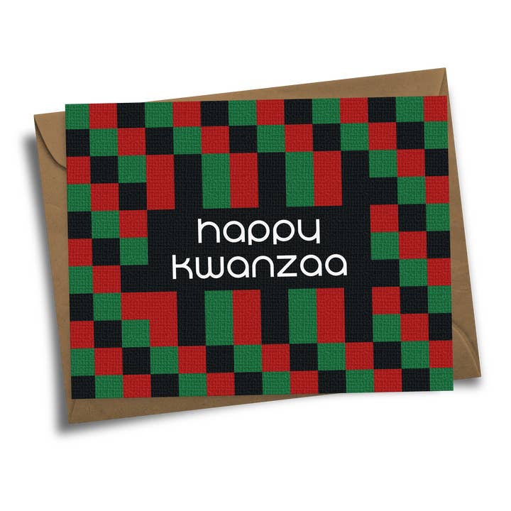 Happy Kwanzaa Checkers per la vendita all'ingrosso da parte di Radical Hearts Print Lab