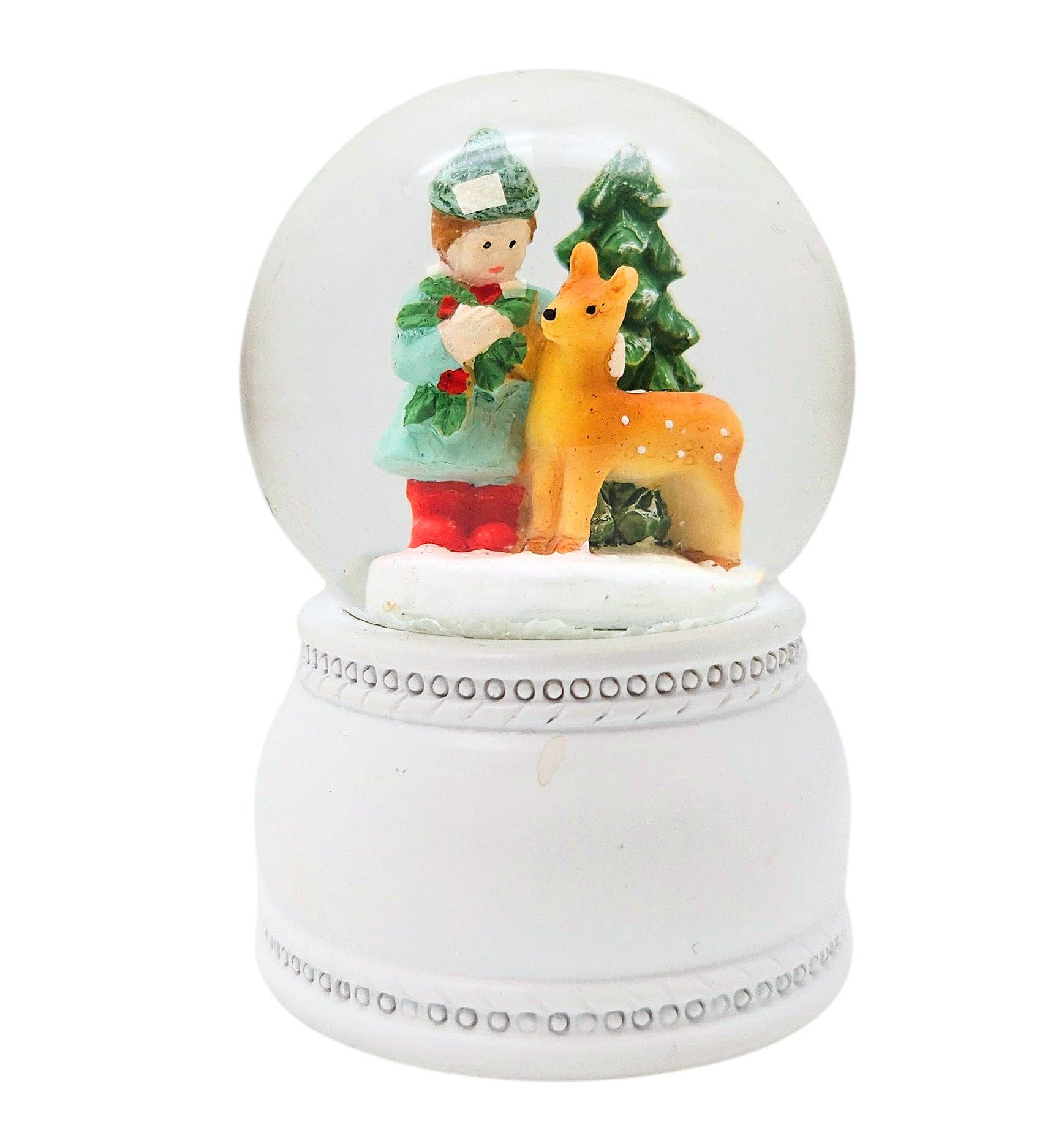 Schneekugelhaus - Wholesale Snow Globe - Sweet Mini Snow Globes Winter & Christmas, Fawn1